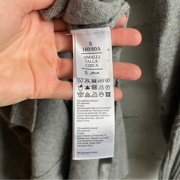 AllSaints Ivana Cashmere Blend Cardigan in Grey - Picture 6 of 8